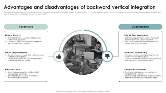Advantages Backward Vertical Business Diversification Through Integration Strategies Strategy SS V