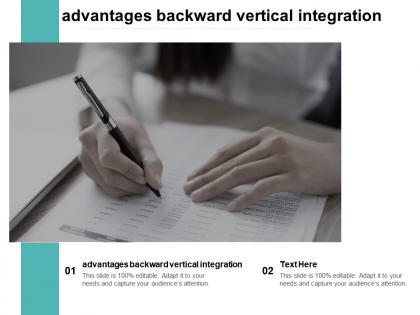 Advantages backward vertical integration ppt powerpoint presentation professional backgrounds cpb