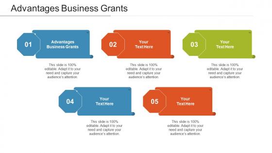 Advantages Business Grants Ppt Powerpoint Presentation Ideas Brochure Cpb