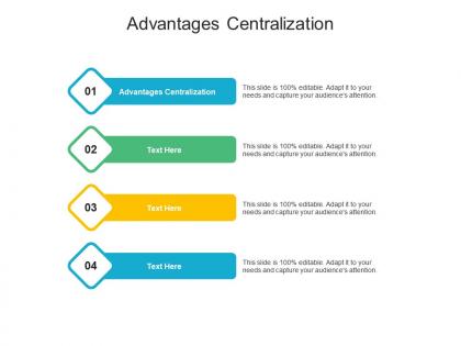 Advantages centralization ppt powerpoint presentation ideas maker cpb