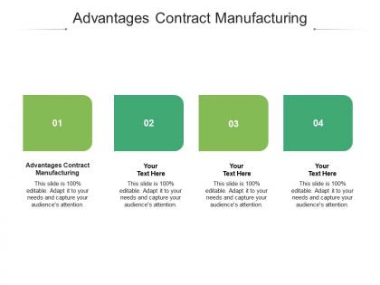 Advantages contract manufacturing ppt powerpoint presentation show styles cpb