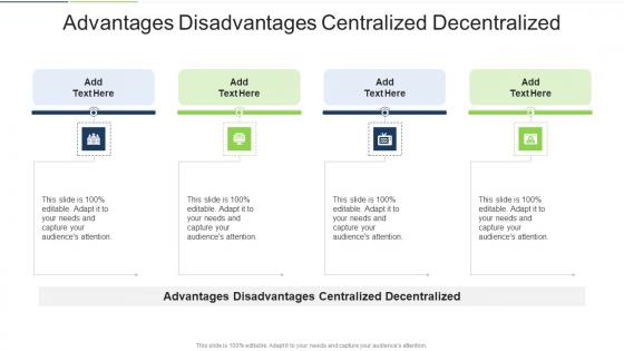 Advantages Disadvantages Centralized Decentralized In Powerpoint And Google Slides Cpb