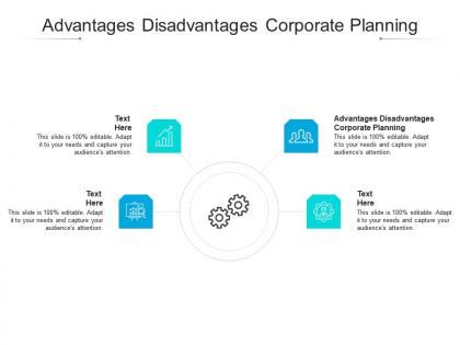 Advantages disadvantages corporate planning ppt powerpoint presentation inspiration good cpb