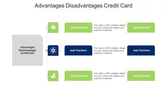 Advantages Disadvantages Credit Card Ppt Powerpoint Presentation Portfolio Format Ideas Cpb