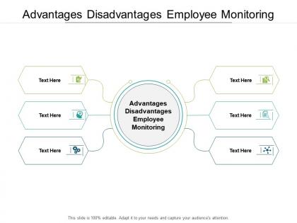 Advantages disadvantages employee monitoring ppt powerpoint presentation gallery deck cpb