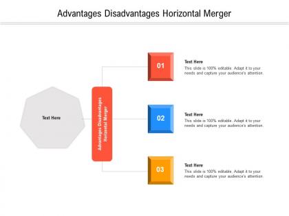 Advantages disadvantages horizontal merger ppt powerpoint presentation infographics layouts cpb