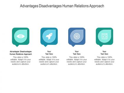 Advantages disadvantages human relations approach ppt powerpoint presentation show topics cpb