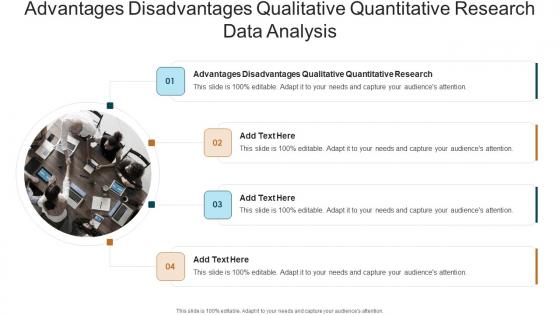 Advantages Disadvantages Qualitative Quantitative Research Data Analysis In Powerpoint And Google Slides Cpb
