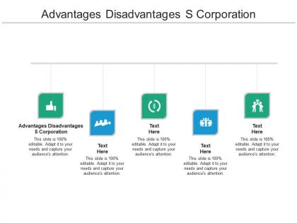 Advantages disadvantages s corporation ppt powerpoint presentation infographic template tutorials cpb