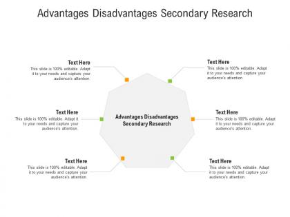 Advantages disadvantages secondary research ppt powerpoint presentation slides topics cpb