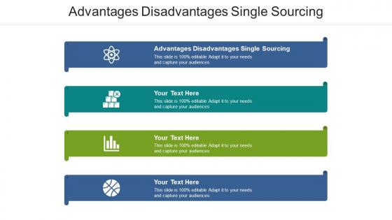 Advantages disadvantages single sourcing ppt powerpoint presentation show information cpb