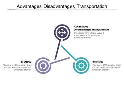 Advantages disadvantages transportation ppt powerpoint presentation pictures skills cpb
