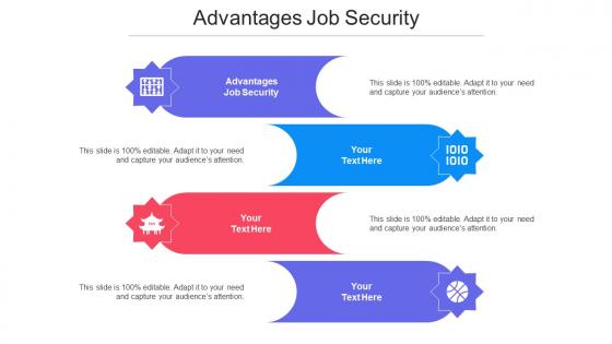 Advantages Job Security Ppt Powerpoint Presentation Professional Samples Cpb