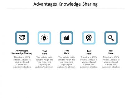 Advantages knowledge sharing ppt powerpoint presentation file model cpb