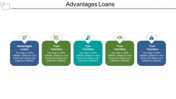 Advantages loans ppt powerpoint presentation summary mockup cpb