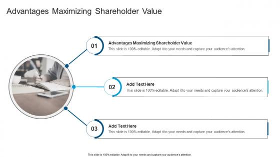 Advantages Maximizing Shareholder Value In Powerpoint And Google Slides Cpb