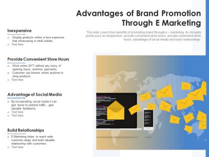 Advantages of brand promotion through e marketing