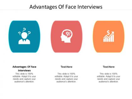 Advantages of face interviews ppt powerpoint presentation show brochure cpb