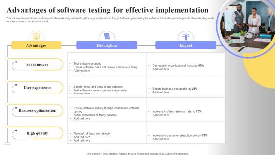 Advantages Of Software Testing For Effective Implementation