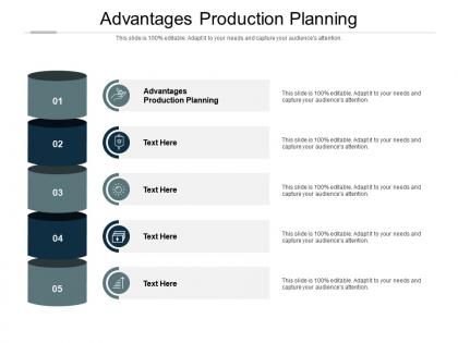 Advantages production planning ppt powerpoint presentation pictures objects cpb