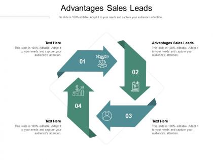 Advantages sales leads ppt powerpoint presentation pictures slide cpb