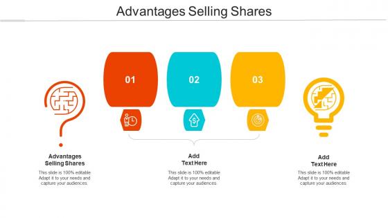 Advantages Selling Shares Ppt Powerpoint Presentation Model Clipart Images Cpb