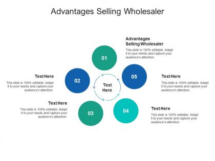 Advantages selling wholesaler ppt powerpoint presentation pictures shapes cpb