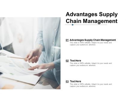 Advantages supply chain management ppt powerpoint presentation portfolio example topics cpb
