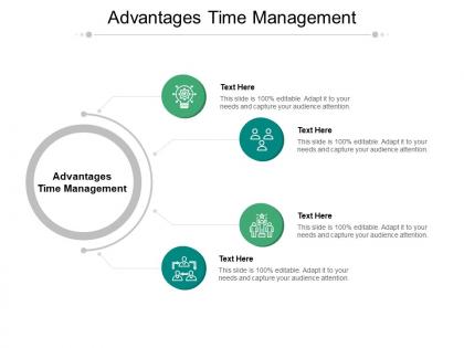 Advantages time management ppt powerpoint presentation slides cpb
