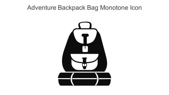 Adventure Backpack Bag Monotone Icon In Powerpoint Pptx Png And Editable Eps Format
