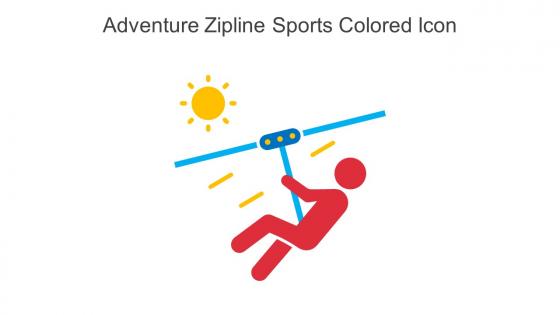 Adventure Zipline Sports Colored Icon In Powerpoint Pptx Png And Editable Eps Format