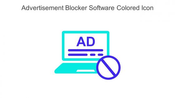 Advertisement Blocker Software Colored Icon In Powerpoint Pptx Png And Editable Eps Format