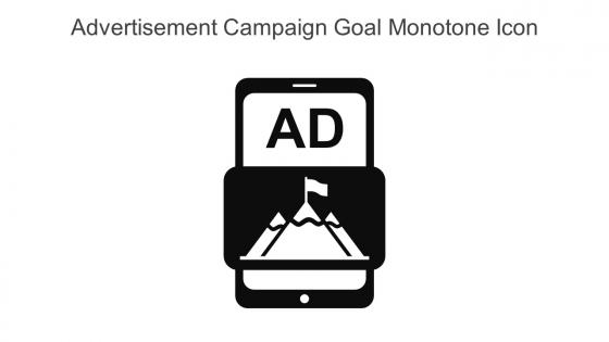 Advertisement Campaign Goal Monotone Icon In Powerpoint Pptx Png And Editable Eps Format