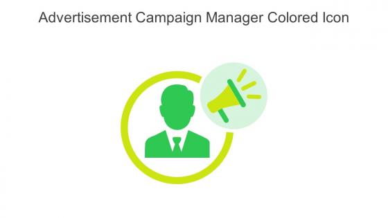 Advertisement Campaign Manager Colored Icon In Powerpoint Pptx Png And Editable Eps Format