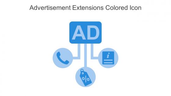 Advertisement Extensions Colored Icon In Powerpoint Pptx Png And Editable Eps Format