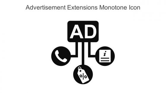Advertisement Extensions Monotone Icon In Powerpoint Pptx Png And Editable Eps Format