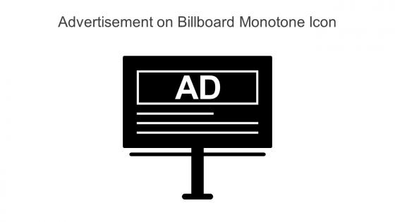 Advertisement On Billboard Monotone Icon In Powerpoint Pptx Png And Editable Eps Format