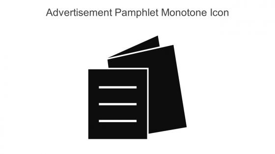 Advertisement Pamphlet Monotone Icon In Powerpoint Pptx Png And Editable Eps Format
