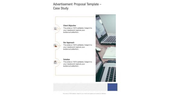 Advertisement Proposal Template Case Study One Pager Sample Example Document