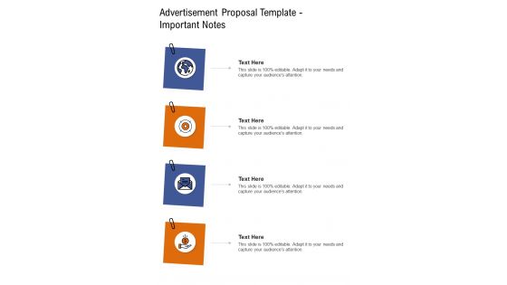 Advertisement Proposal Template Important Notes One Pager Sample Example Document