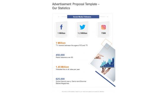 Advertisement Proposal Template Our Statistics One Pager Sample Example Document