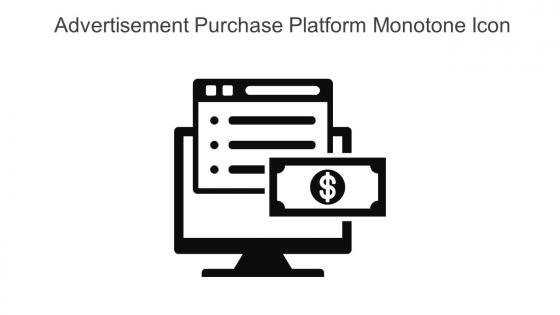 Advertisement Purchase Platform Monotone Icon In Powerpoint Pptx Png And Editable Eps Format