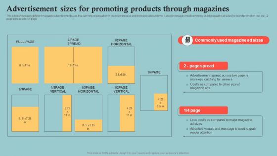 Advertisement Sizes For Promoting Products Outbound Marketing Plan To Increase Company MKT SS V