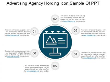 Advertising agency hording icon sample of ppt