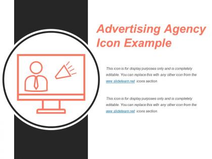Advertising agency icon example powerpoint graphics