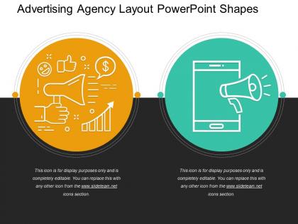 Advertising agency layout powerpoint shapes