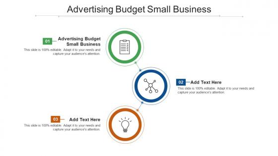 Advertising Budget Small Business Ppt Powerpoint Presentation Outline Tips Cpb