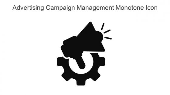 Advertising Campaign Management Monotone Icon Icon In Powerpoint Pptx Png And Editable Eps Format