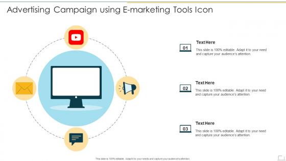 Advertising Campaign Using E Marketing Tools Icon