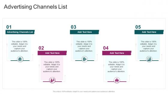 Advertising Channels List In Powerpoint And Google Slides Cpb